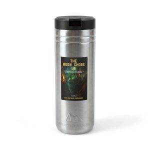 Titan 24oz Thermal Straw Tumbler — “The Moon Chose Us” Space Art Insulated Travel Mug