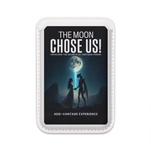 Vegan MagSafe Wallet — "The Moon Chose Us" Moonlit Alien Couple Card Holder